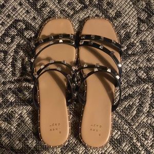 Black and Silver studded Sandals!